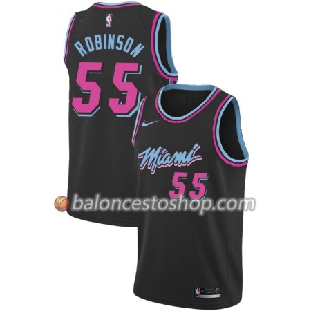 Camiseta Hombre NBA Miami Heat Duncan Robinson 55 2018-19 Nike City Edition Negro Swingman